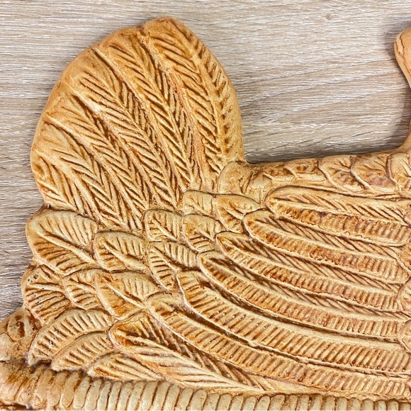 Vintage Raymor Mancer Hand Painted Hen In Basket Ceramic Wall Art Made in Italy - Picture 3 of 14